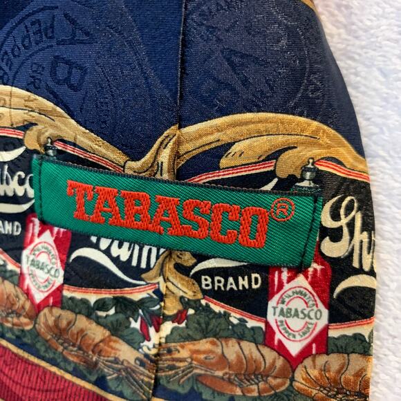 Mens Tabasco 100% silk tie - Picture 5 of 5